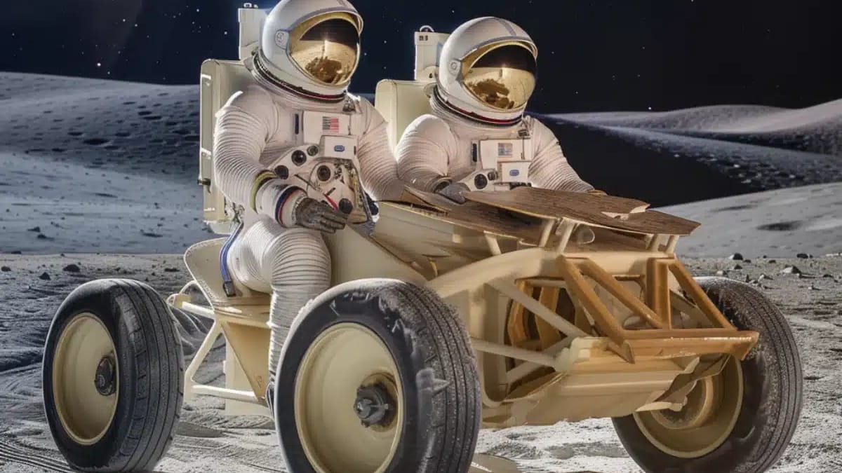 Nasa Moon Racing NASA reveals lunar racer car that'll transport astronauts to uncharted ...