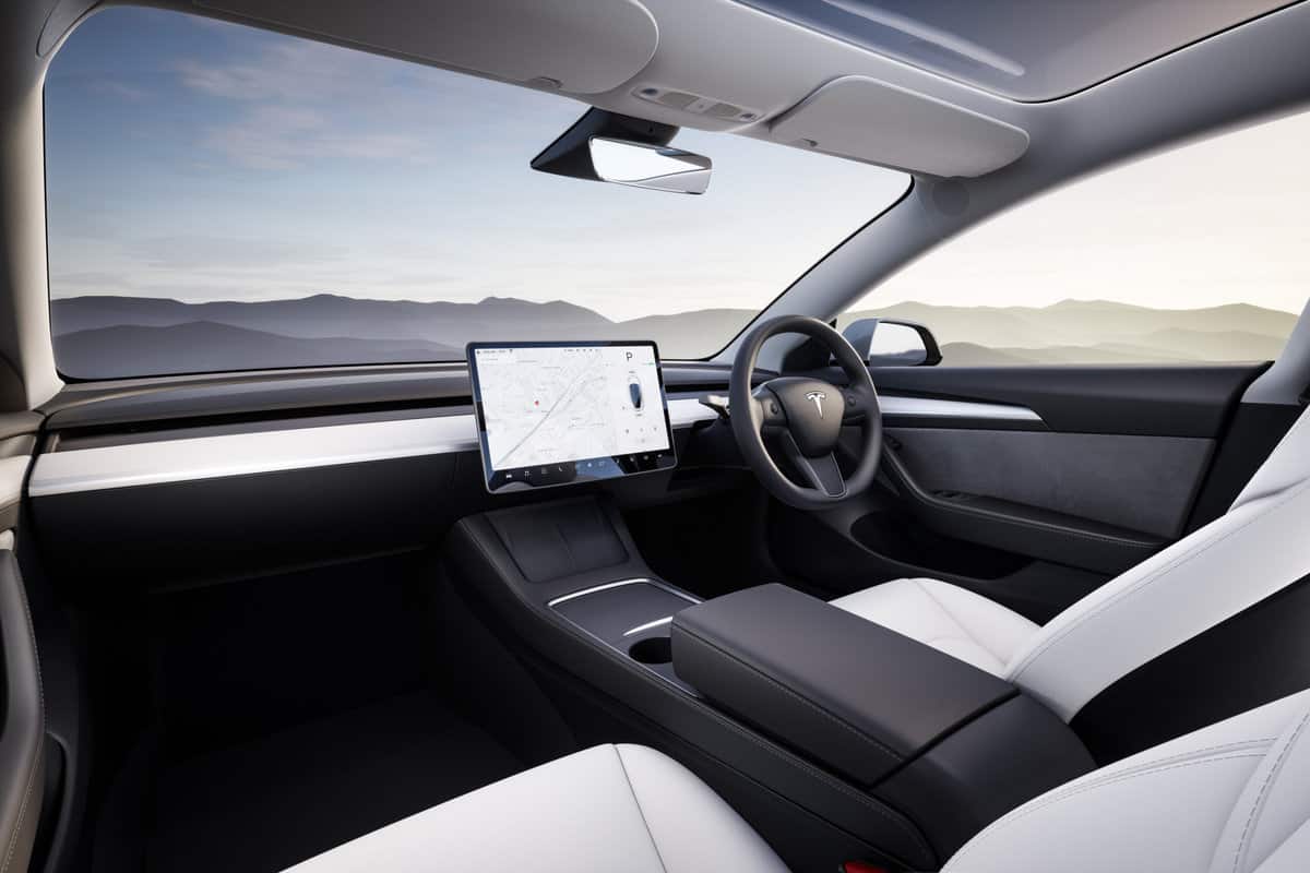 Navigation system in the Tesla Model 3