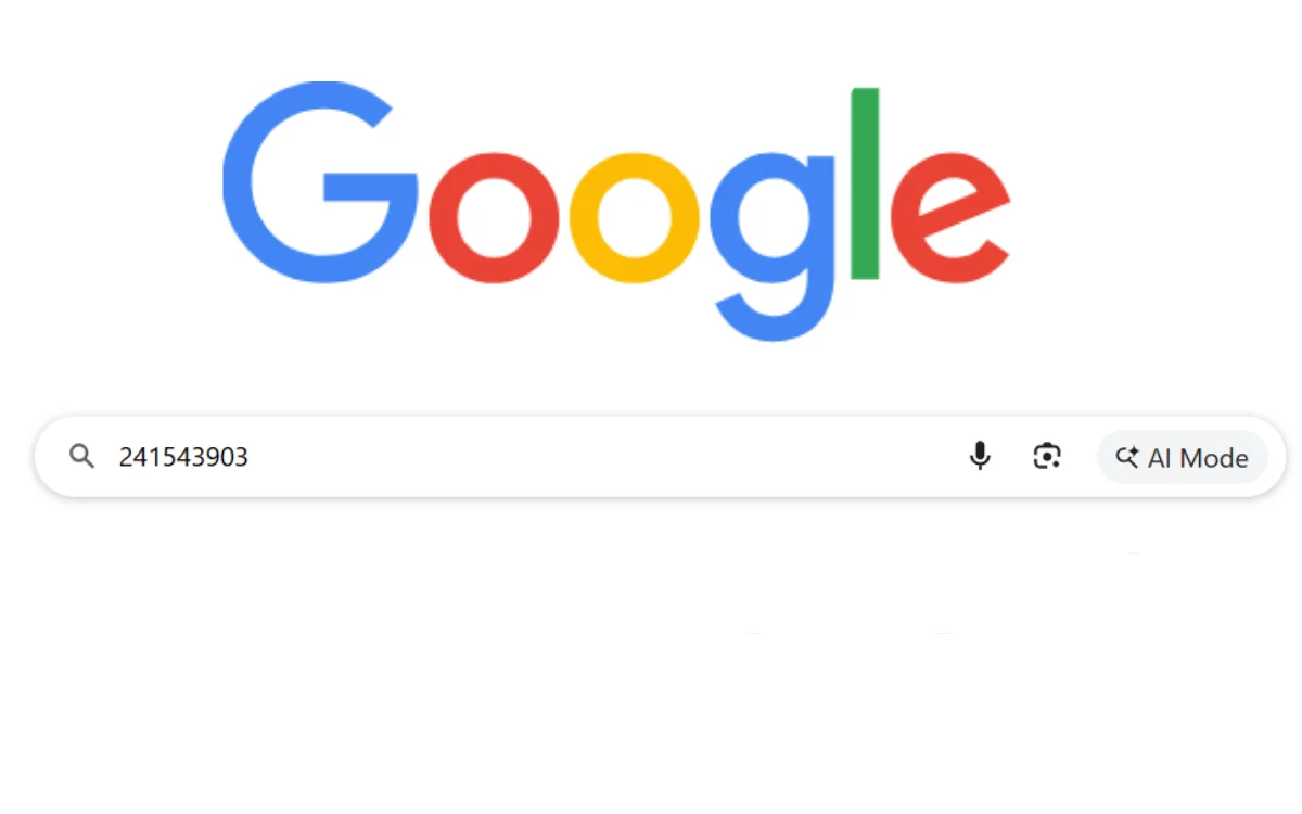 People have discovered that if you search '241543903' on Google you get the most bizarre results ever
