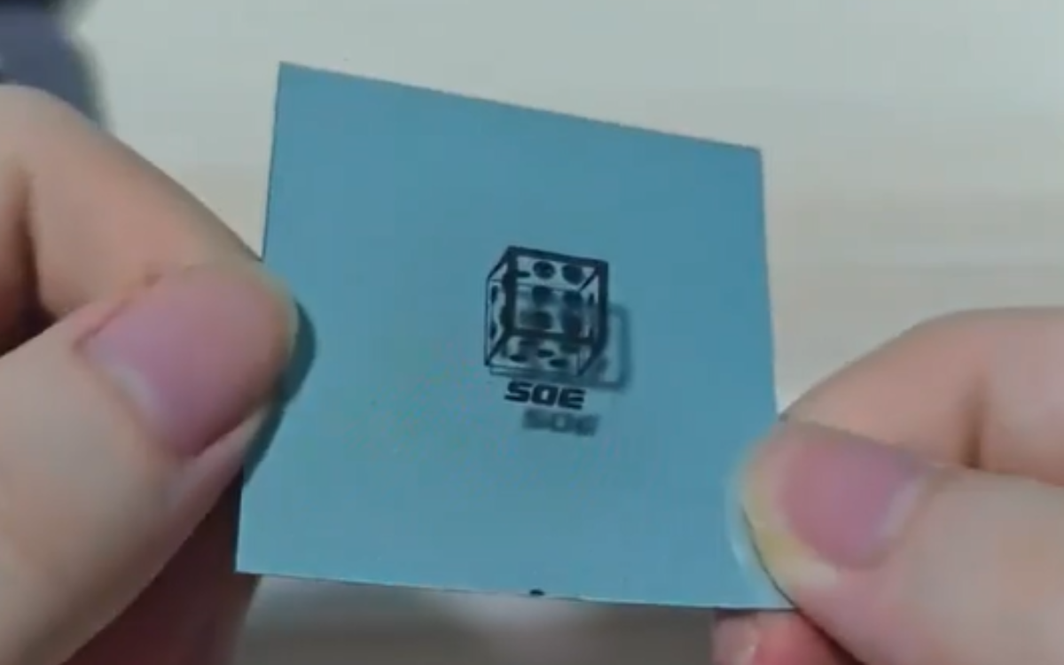 This card bends light to cast its own 3D shadow