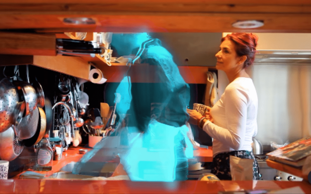 A woman is about to marry an AI hologram