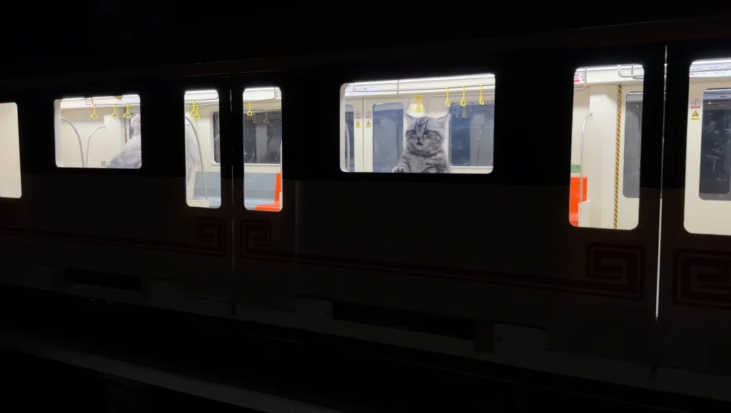 This YouTuber has built a full city for his cat featuring a working subway station to take the pet to school