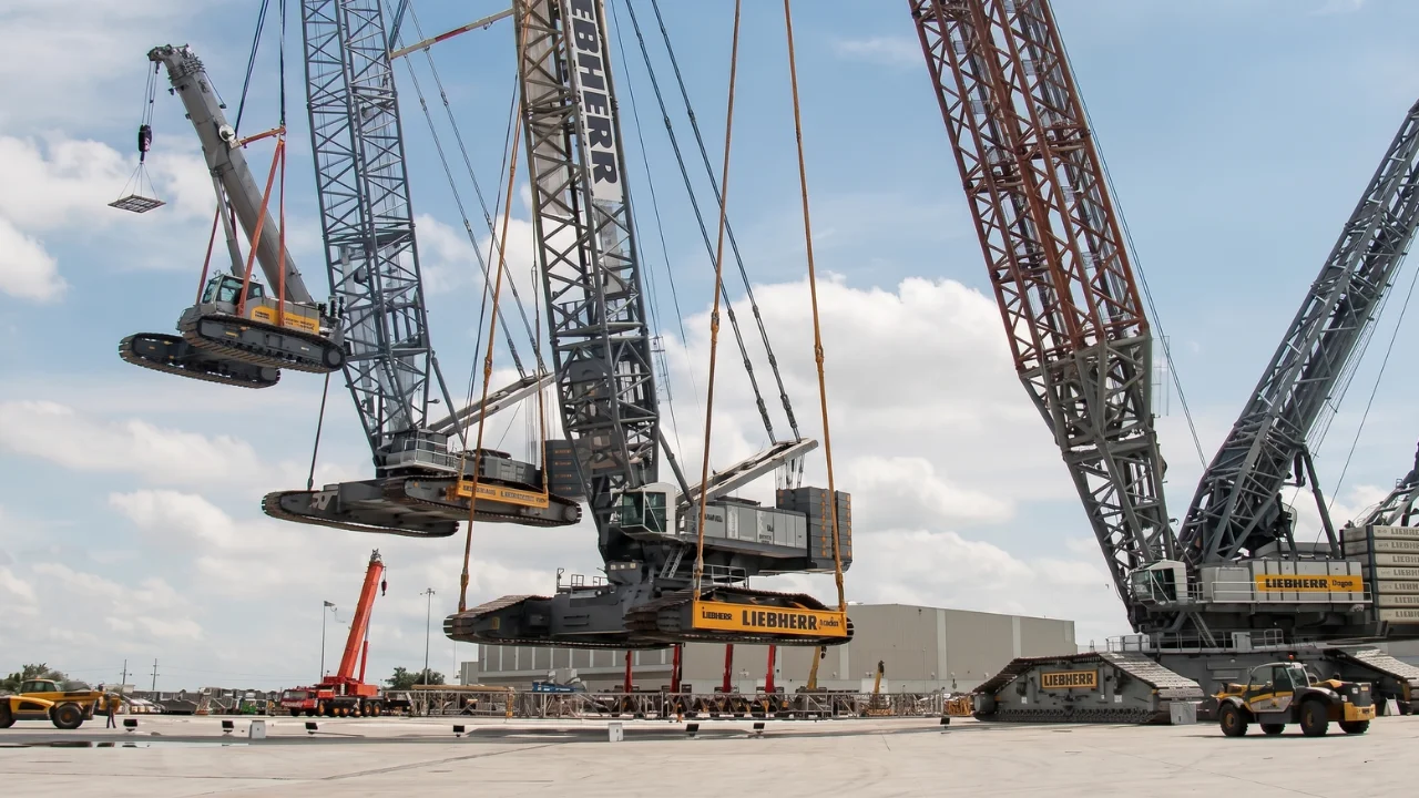 One of the world's largest cranes pulls off impressive feat by lifting 3 million pounds in an incredible and eye-catching way