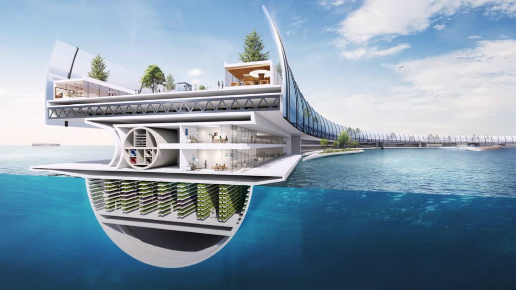 Japanese floating city will launch rockets, store data underwater, and serve as a climate-resilient hub for 10,000 people and 30,000 visitors