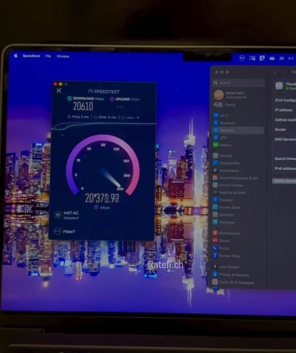 Man aiming to have the world's fastest internet shares a new speed test video