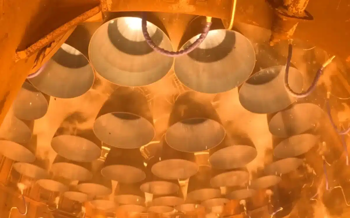 Red-hot footage shows SpaceX Starship lifting off from beneath with launch mount view