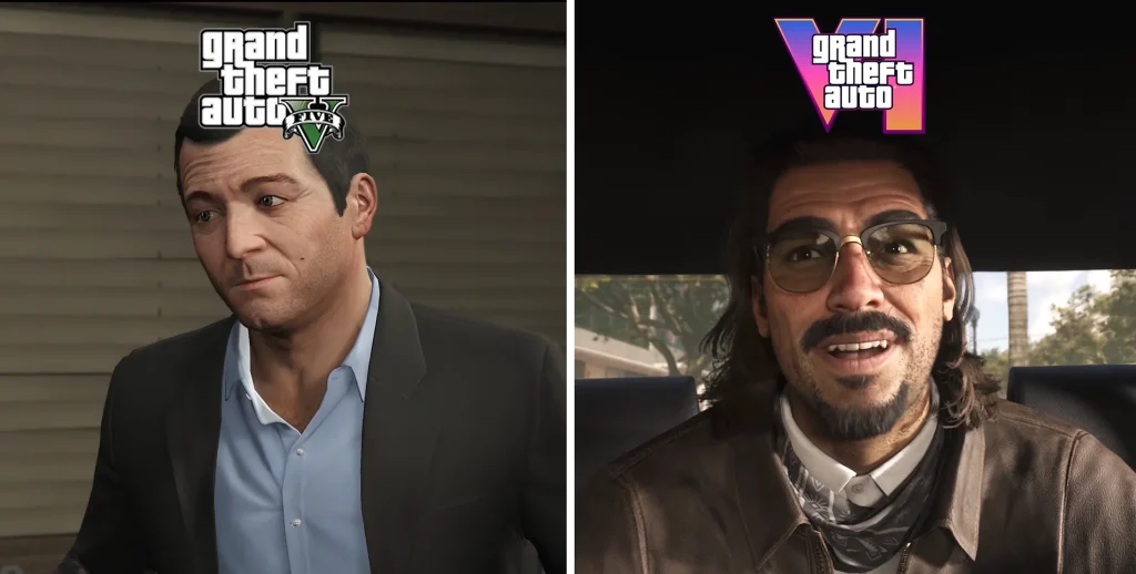 GTA V and GTA VI side-by-side footage shows just how wild the upgrade is with the new game