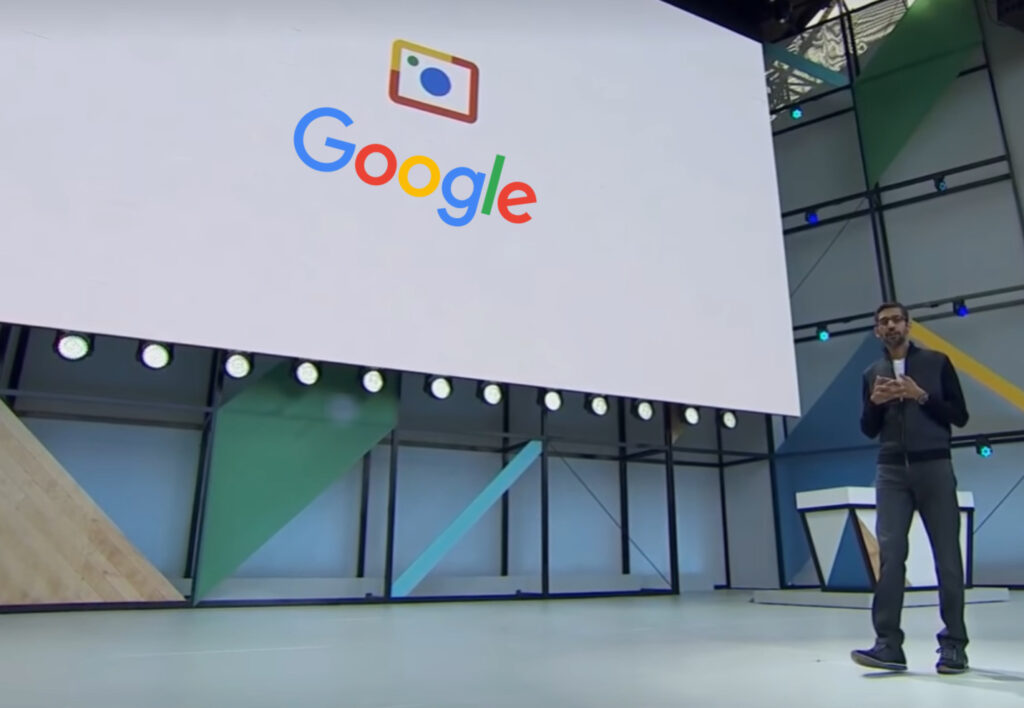 Google Stock, Bing, ChatGPT Sundar presentation