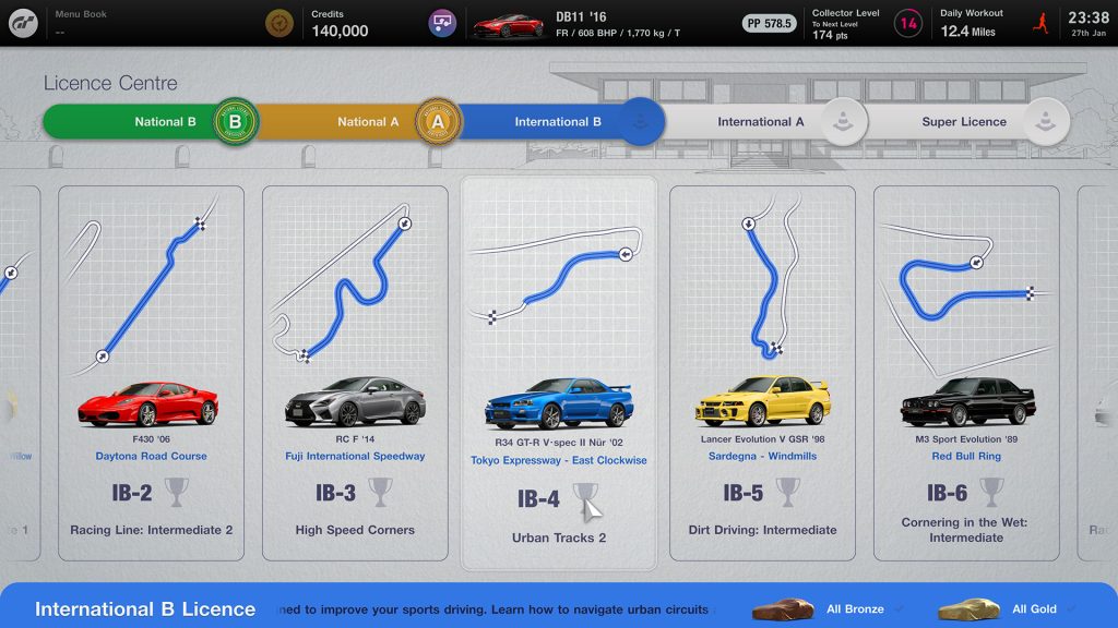 Gran Turismo 7 licence centre