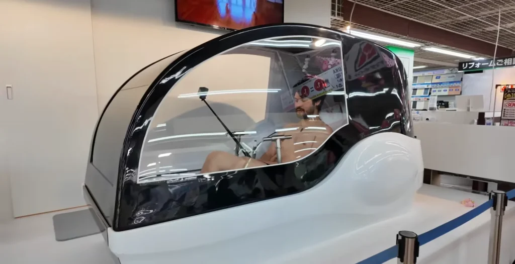 Man visits Japanese store and finds the world's first human washing machine worth $400,000 so gets in and tries it