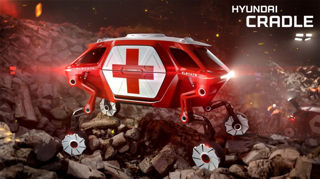 The vehicle painted as an ambulance.