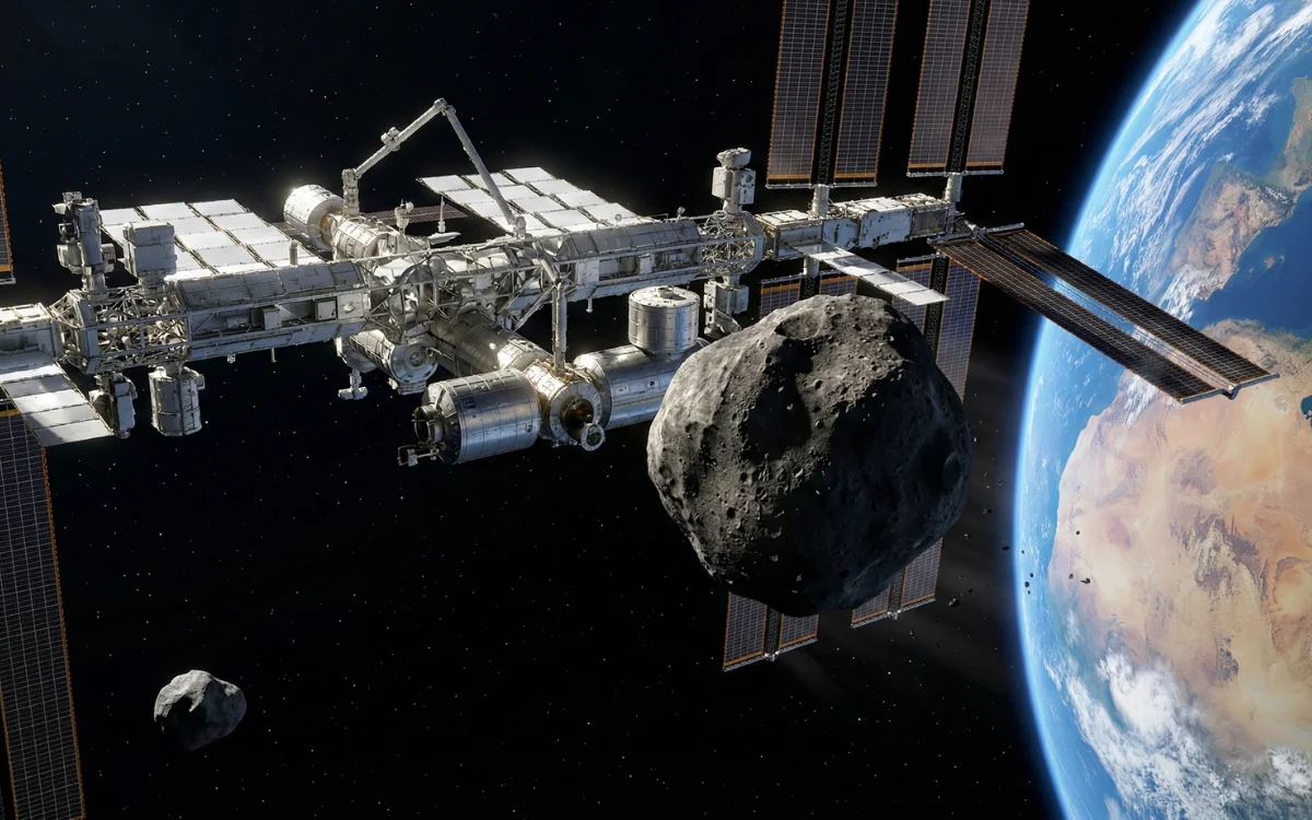 This is what would happen if an asteroid headed straight towards the International Space Station