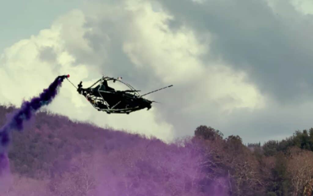 Jetson ONE emitting purple smoke