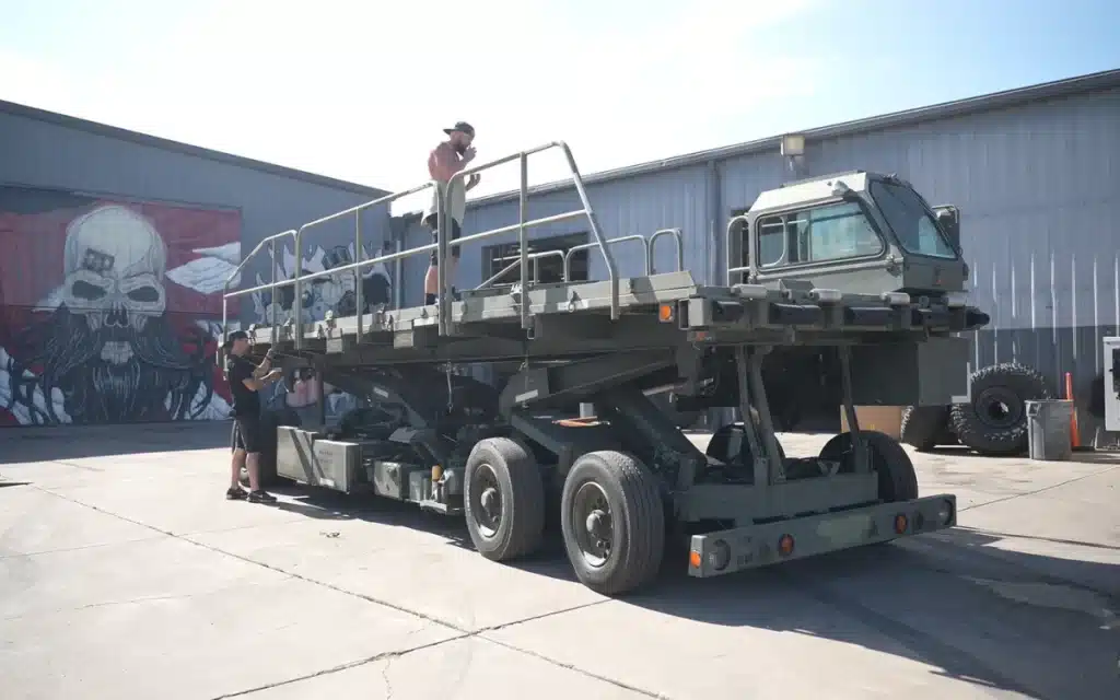 American man buys cheap military equipment - Fork