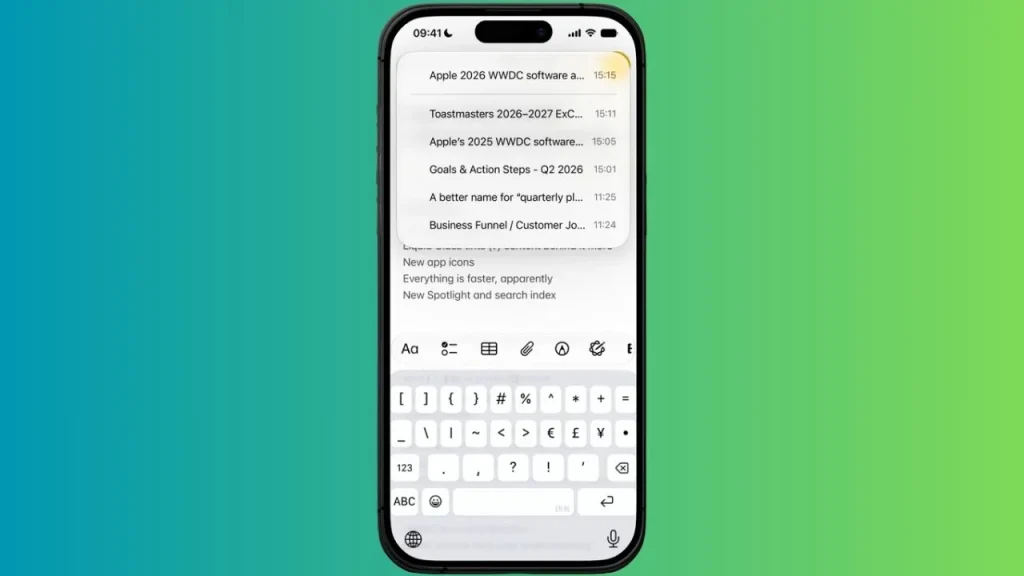 All the new changes coming to Apple's Notes app with iOS 27