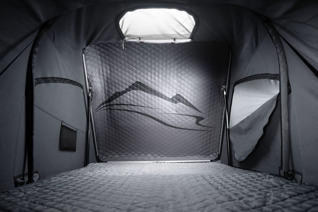 Porsche roof tent inside
