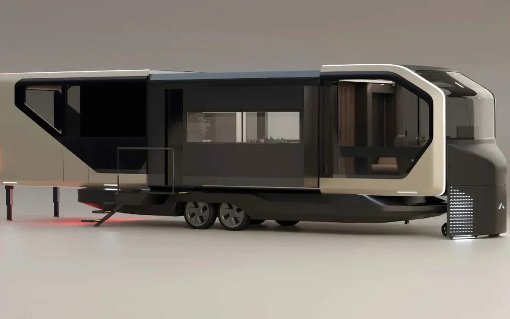 California company unveils luxury trailer that expands like it's a telescope