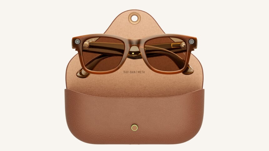 Ray Ban Meta Smart Glasses charging case used by Mark Zuckerberg