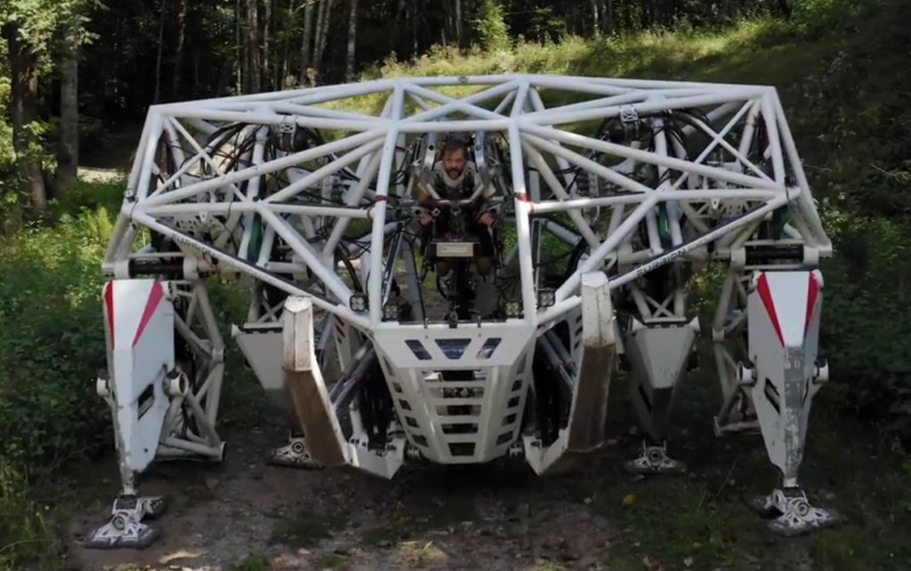 A pilot inside the robotic suit.
