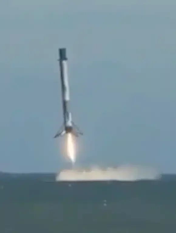 SpaceX Falcon 9 makes astonishing water landing after missing initial target