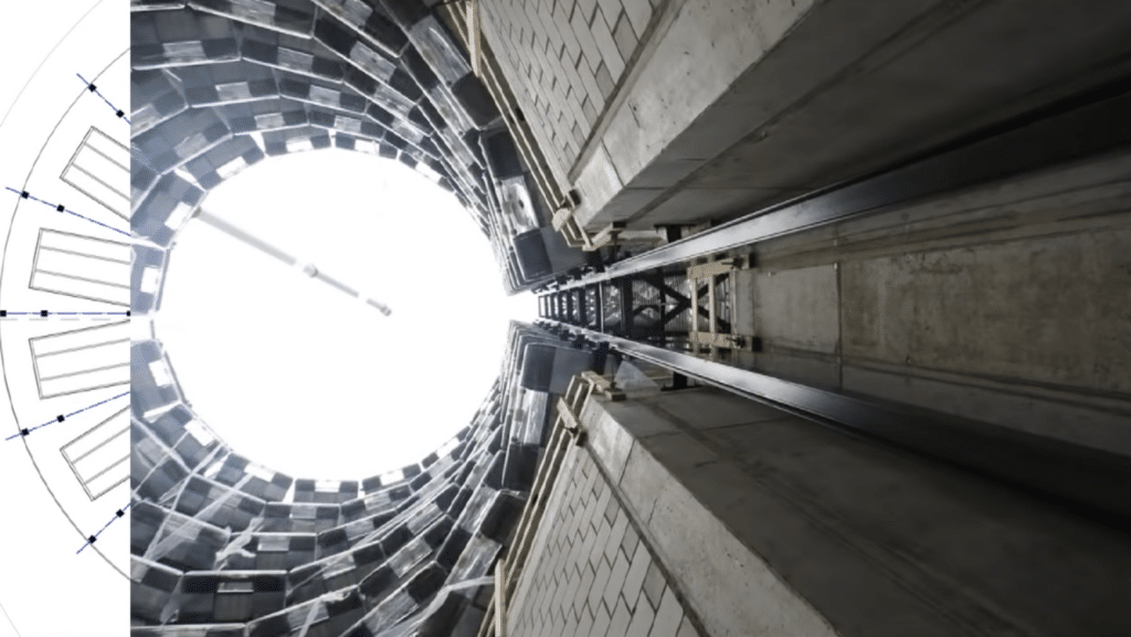 Futuristic robot car park
