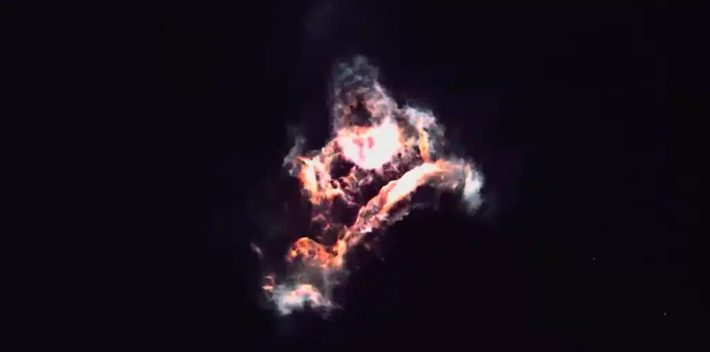 Falcon 9 lights up sky ahead of returning to Earth and it's the most magical sight ever