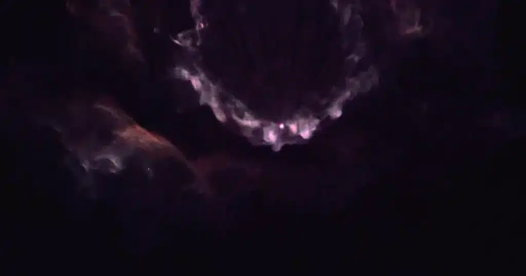 Falcon 9 lights up sky ahead of returning to Earth and it's the most magical sight ever