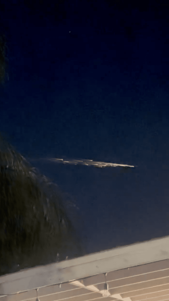 Sky illuminated by mysterious 'space debris' following SpaceX rocket launch