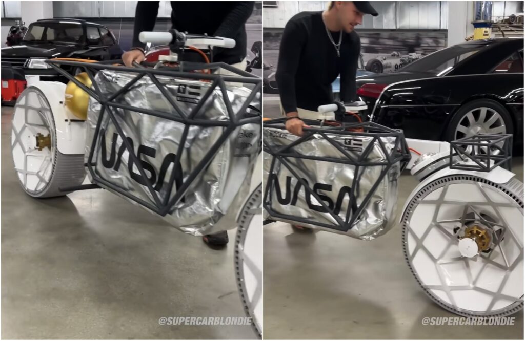 Sergi with the NASA bike
