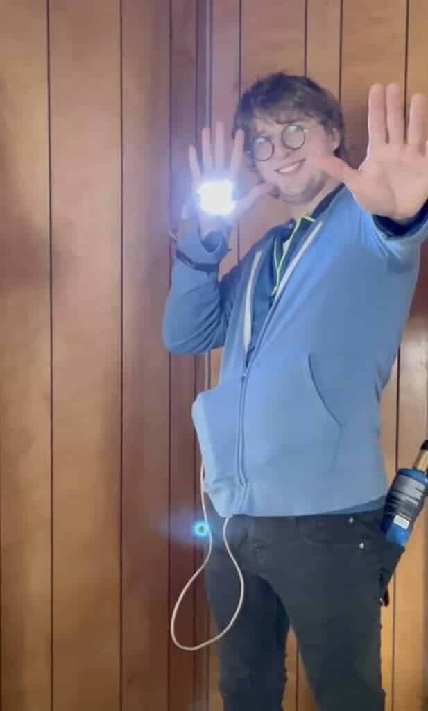 The Techmaster with the repulsor that accompanies his Iron Man mask