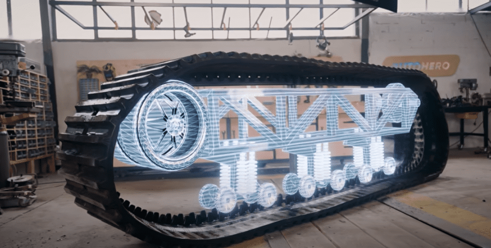 Tesla model 3 tank tracks