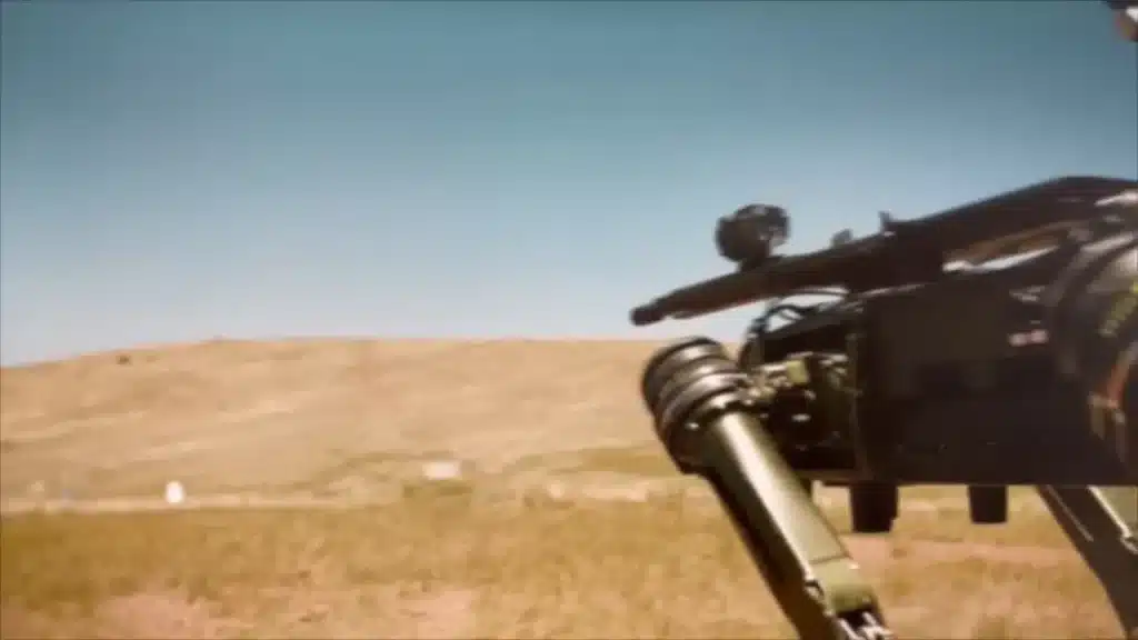 Testing-a-robot-dog-armed-with-AI-enabled-rifles