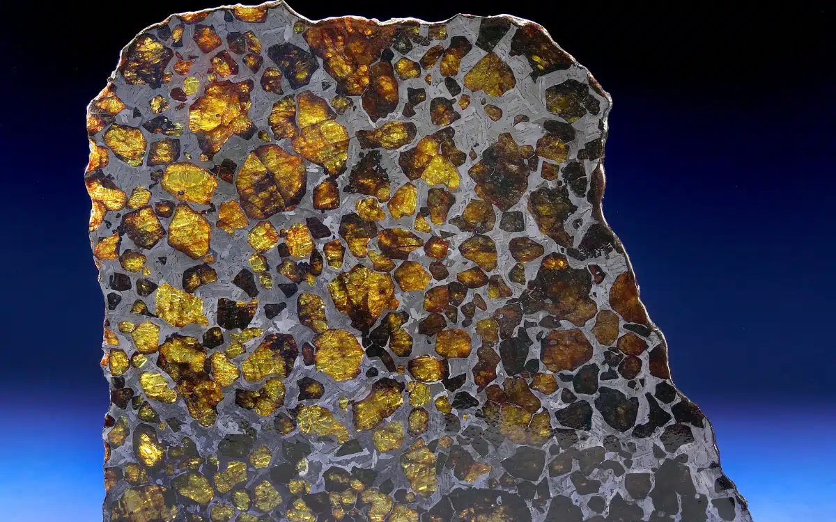 Astonishing Fukang meteorite that fell to Earth and is estimated to be 4.5 billion years old