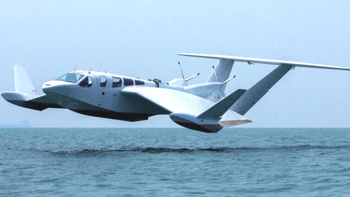 The incredible boat that can FLY above the water at nearly 200km/h 