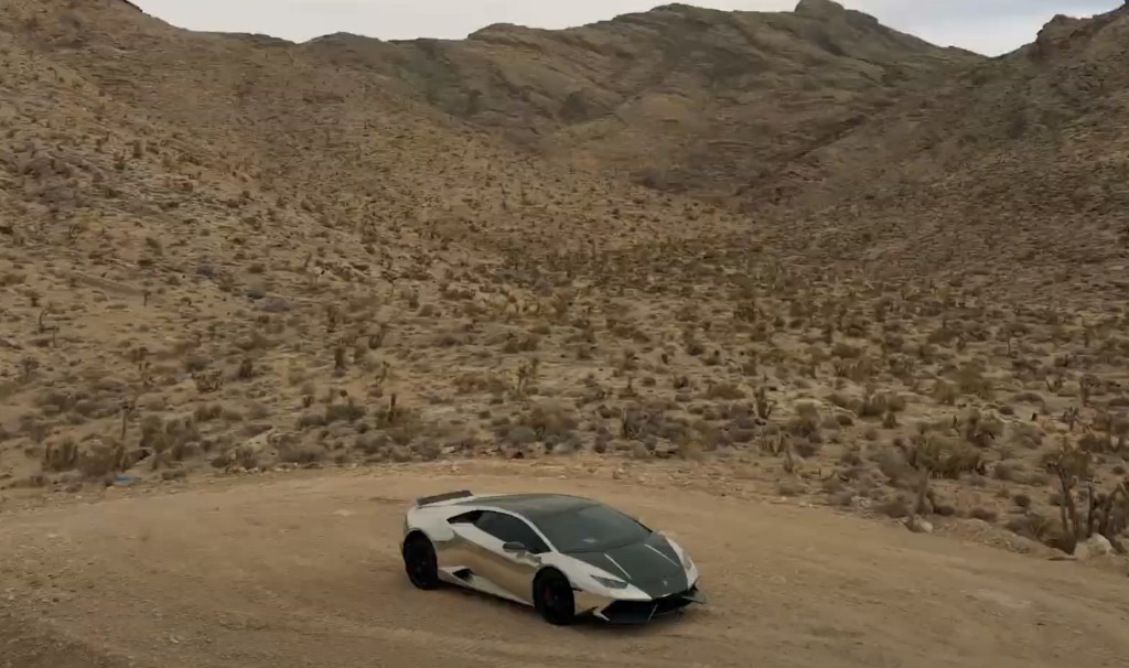 The Lamborghini Huracan before the explosion