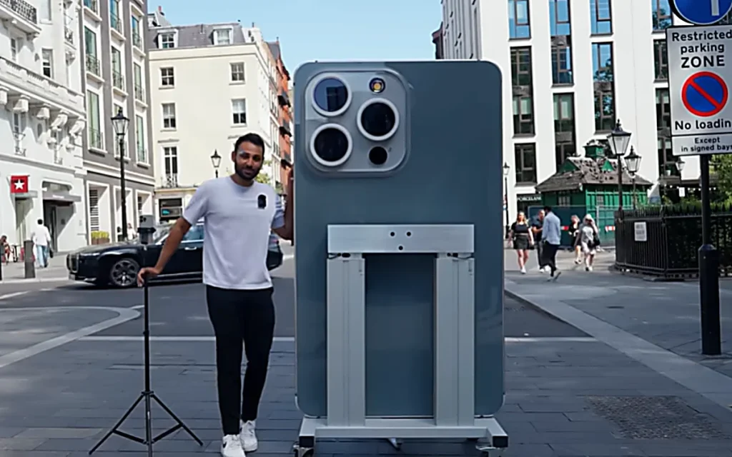 A YouTuber has built the world's biggest iPhone, complete with extreme hardware, oversized features, and a Guinness World Record to prove it