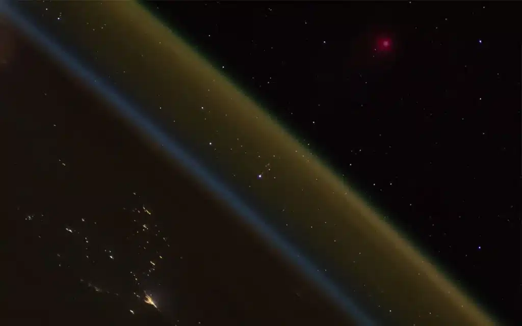 rocket launch viewed from space