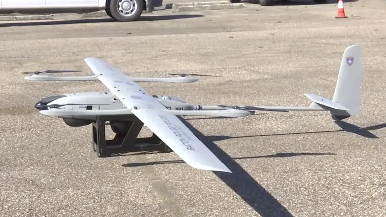 Baton Rouge police say they’re the first in the US to deploy a long-range police drone, the Stalker VXE30, designed to replace helicopters