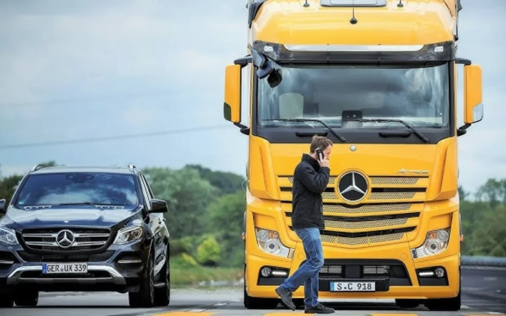 Mercedes’ 20-ton safety truck can stop from 93mph smoother than some sports cars using radar sensors and hydraulic precision