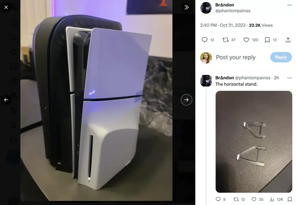 The leaked images of the slimmer new PS5 and the original PS5 side-by-side