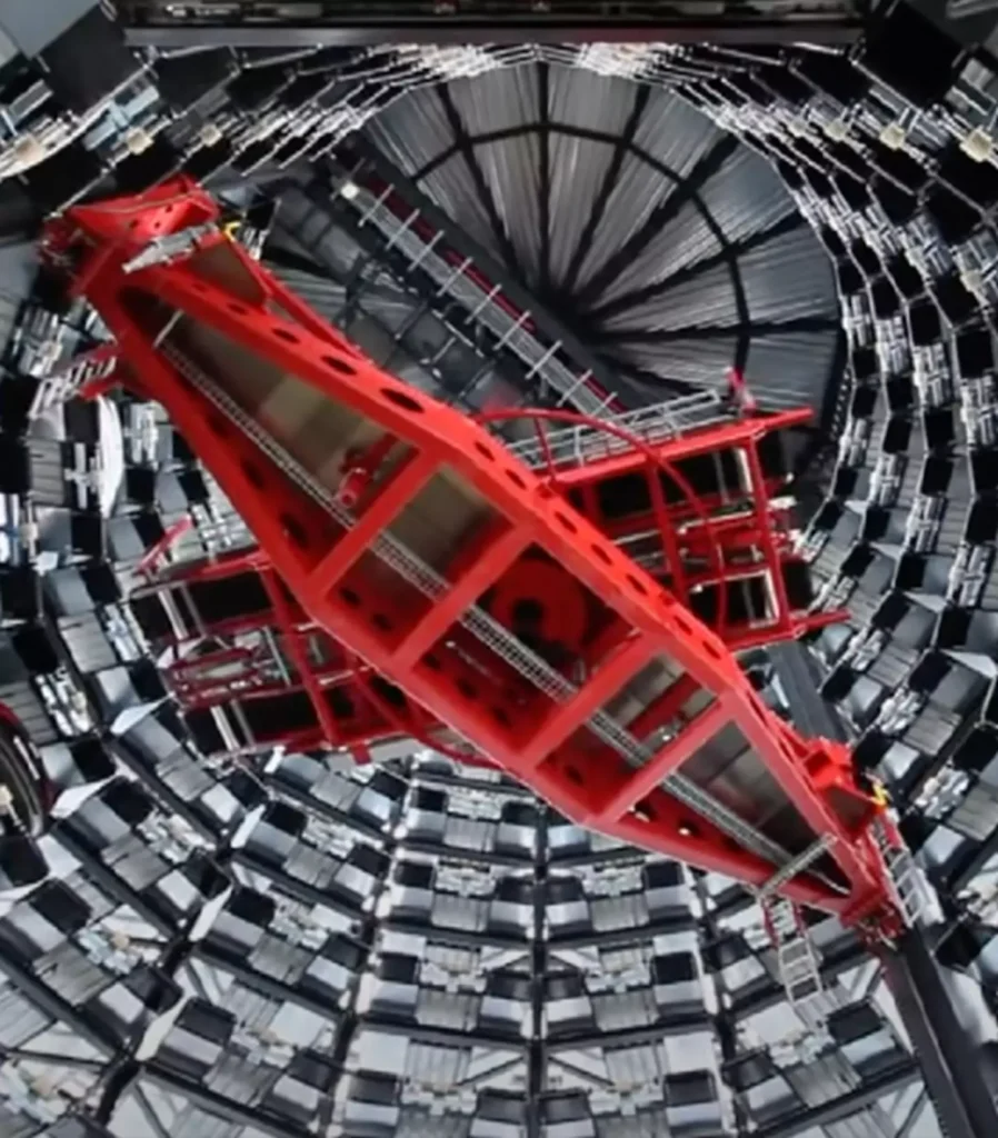 Futuristic robot car park