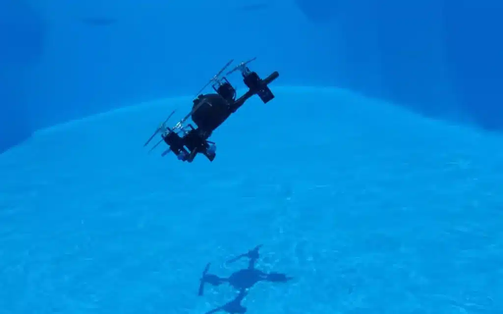 College students in Denmark built a 3D-printed hybrid drone that swims, with the ability to transition smoothly between air and water