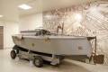 Various vehicles are on display including this semi-submersible from the 1950s.