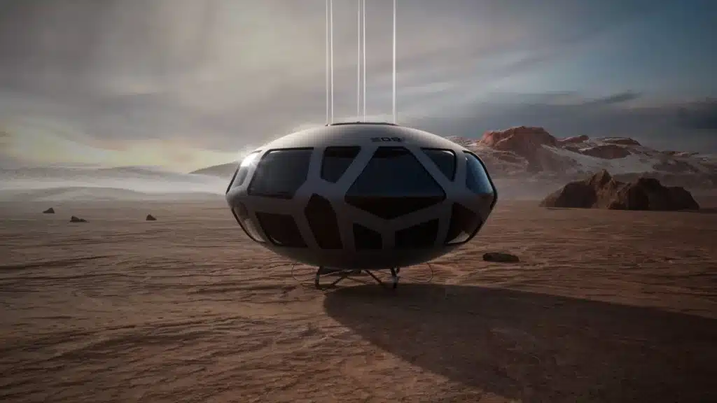 space balloon space capsule