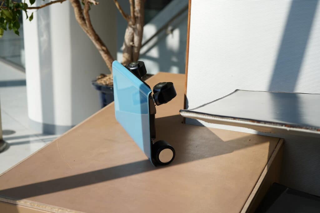 The Walkcar fits easily inside a bag